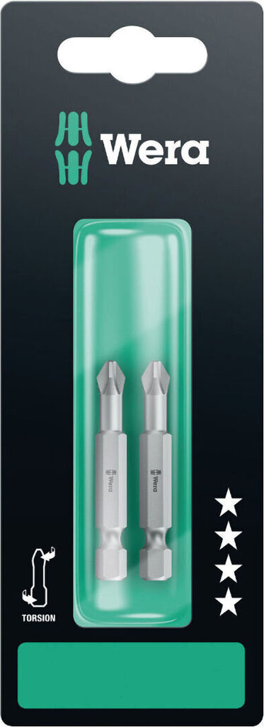 Wera Torsion uzgaļi 2 x PH2 x 50mm, 851/4 TZ, blisterī cena un informācija | Rokas instrumenti | 220.lv