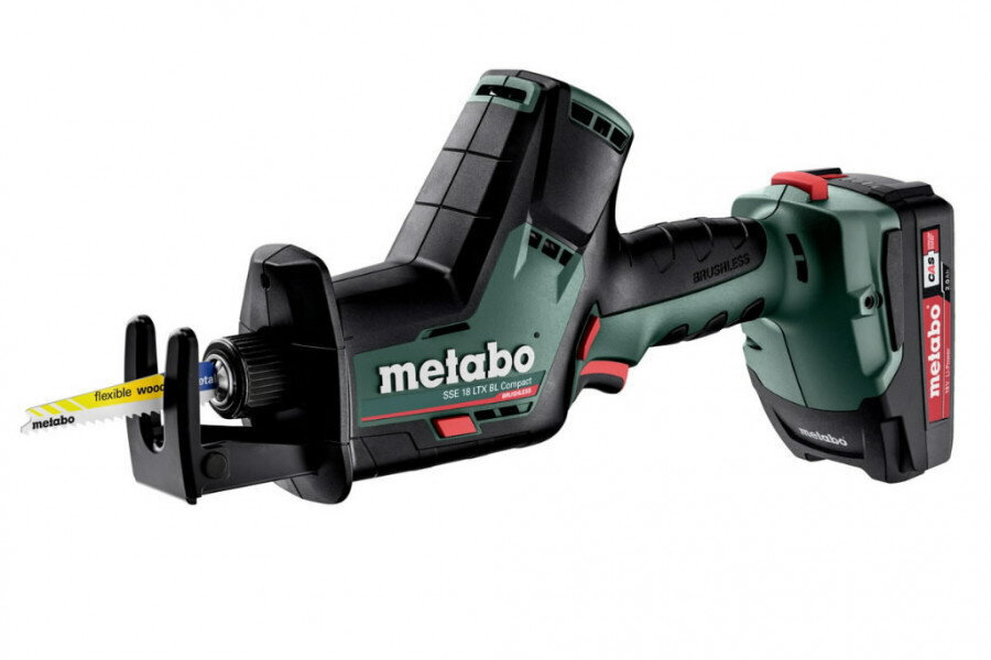 Zobenzāģis SSE 18 LTX BL Compact, 2x 2,0 Ah, Metabo цена и информация | Zāģi, ripzāģi | 220.lv