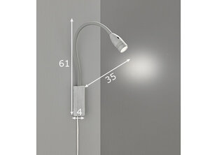 Sienas lampa Sten LED, betona krāsas, 5 W/420 lm cena un informācija | Sienas lampas | 220.lv