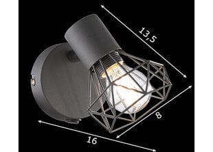 Sienas lampa Ran, pelēka/hroma krāsas, 40 W цена и информация | Настенные светильники | 220.lv