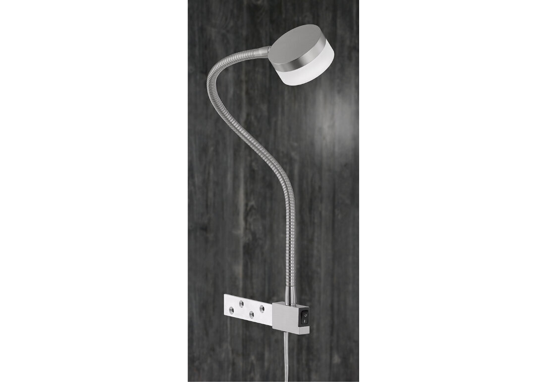 Sienas lampa Lug LED, matēta niķeļa toņa, 5 W/540 lm цена и информация | Sienas lampas | 220.lv
