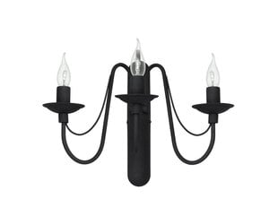 Sienas lampa Roza, melna, 3x 40 W цена и информация | Настенные светильники | 220.lv