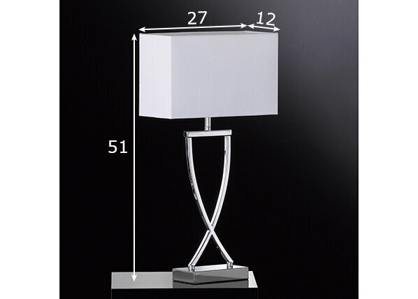 Galda lampa Anni, hromēta/balta, 40 W cena un informācija | Galda lampas | 220.lv