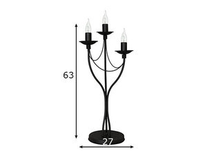 Galda lampa Roza, melna, 3x 40 W cena un informācija | Galda lampas | 220.lv
