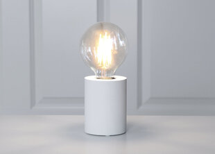 Galda lampa Tub, balta, 25 W cena un informācija | Galda lampas | 220.lv