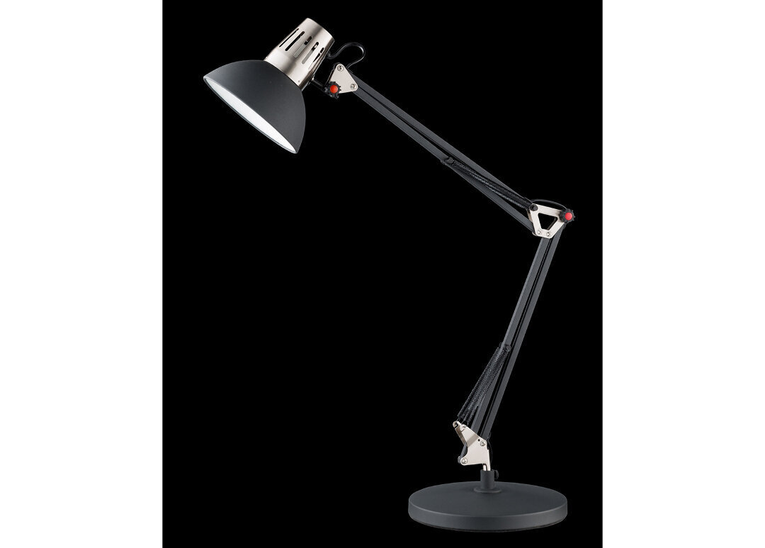 Galda lampa Pit, matēti melna/niķeļa apdares, 40 W cena un informācija | Galda lampas | 220.lv