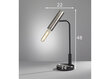 Galda lampa Dean, melna/niķeļa toņa, 25 W cena un informācija | Galda lampas | 220.lv