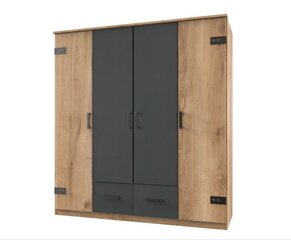 Шкаф Glasgow IV, серый/коричневый цена и информация | Шкафы | 220.lv