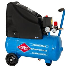 Airpress HLO 215-25 bezeļļas kompresors, 24L, 1.1 kW/1.5 HP, 215L/min цена и информация | Компрессоры | 220.lv