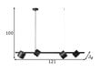 Griestu lampa Bot, melna, 4x 35 W cena un informācija | Griestu lampas | 220.lv