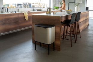 Brabantia atkritumu tvertne Bo Touch 36L, Champagne cena un informācija | Miskastes | 220.lv