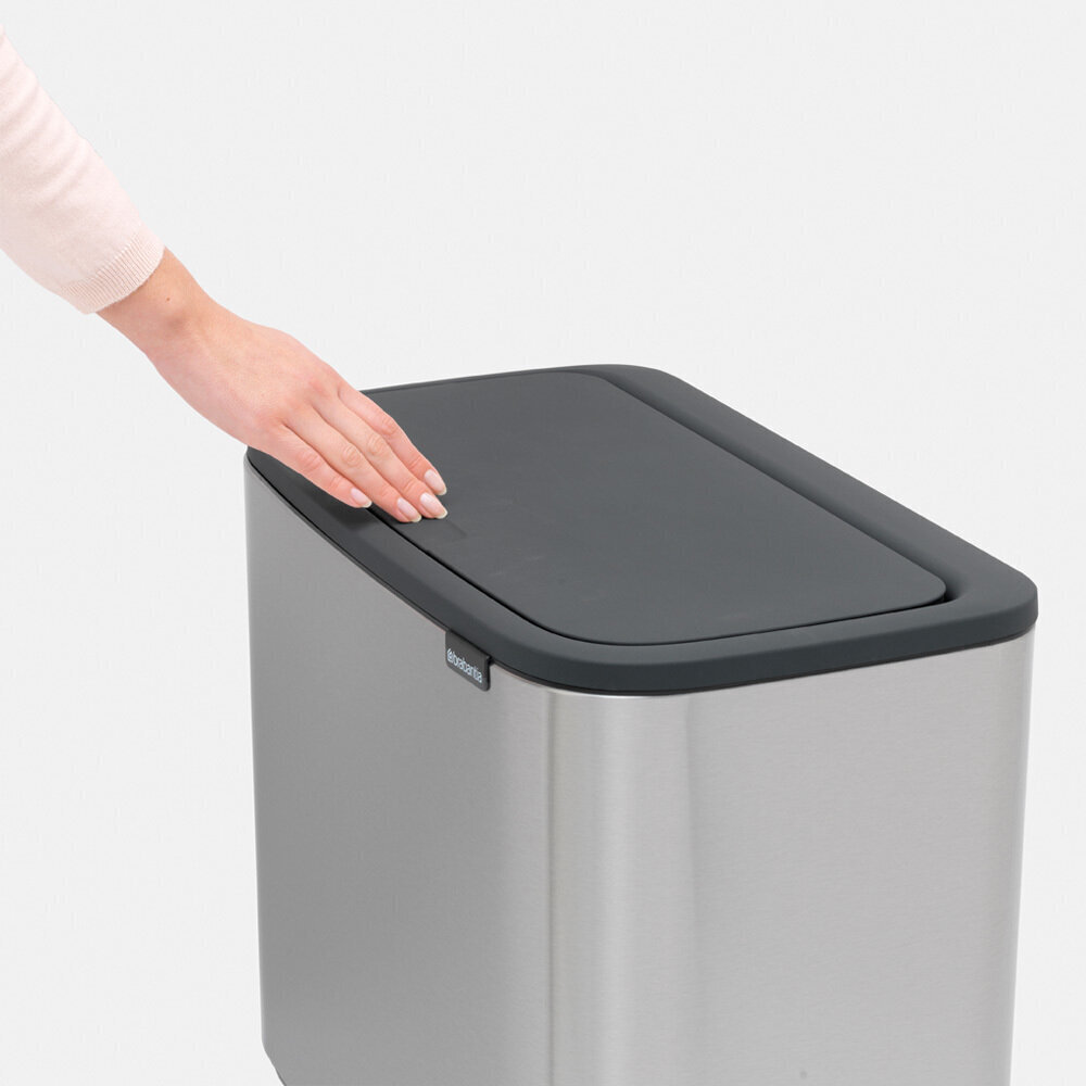 Atkritumu tvertne Brabantia Bo Touch Bin 36L, matēta sudraba цена и информация | Miskastes | 220.lv