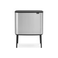 Atkritumu tvertne Brabantia Bo Touch Bin 11+23L, matēta sudraba