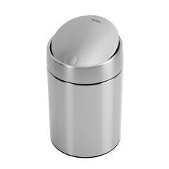 Бак Brabantia Slide Bin, 5 л, Matt Steel Fingerprint Proof цена и информация | Мусорные баки | 220.lv