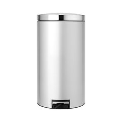 Brabantia Мусорный бак с педалью бесшумный, 45Л - Metallic Grey цена и информация | Мусорные баки | 220.lv