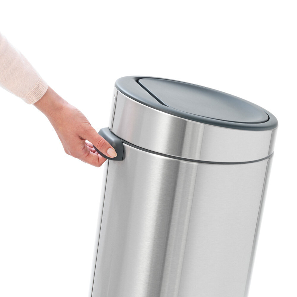 Brabantia Touch Bin atkritumu spainis, 30L cena un informācija | Miskastes | 220.lv