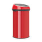 Ar pieskārienu atverama kantaina atkritumu tvertne Brabantia Touch Bin 60L, sarkana cena