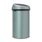 Ar pieskārienu atverama kantaina atkritumu tvertne Brabantia Touch Bin 60L, mētras cena un informācija | Miskastes | 220.lv