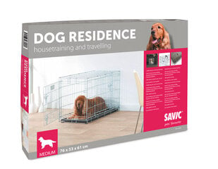 Suņu būris Savic Dog Residence 76, 76 x 53 x 61 cm, cinka cena un informācija | Transportēšanas būri, somas | 220.lv