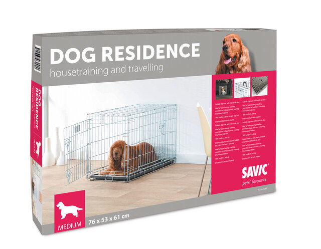 Suņu būris Savic Dog Residence 76, 76 x 53 x 61 cm, cinka cena un informācija | Transportēšanas būri, somas | 220.lv