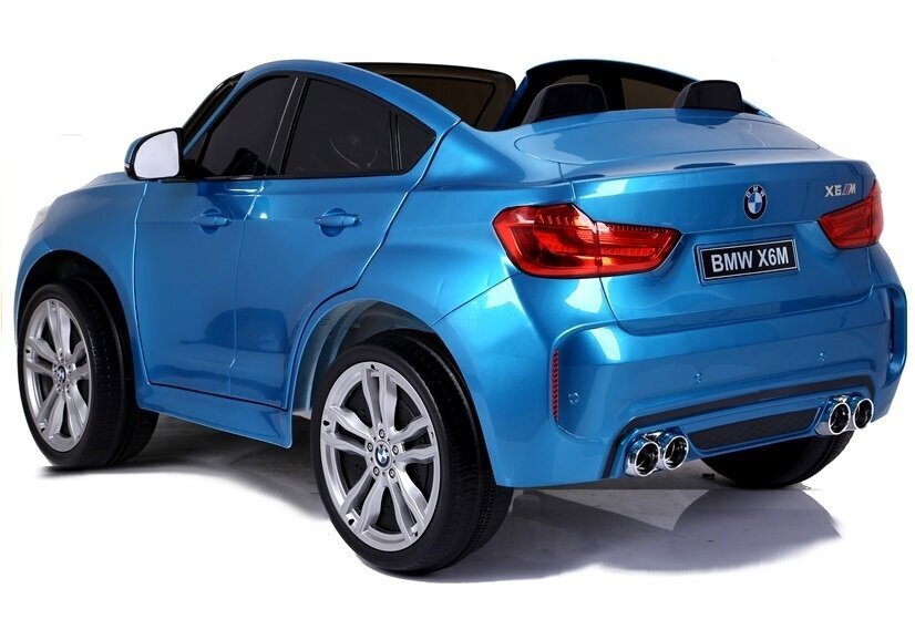 Elektriskā apvidus automašīna BMW X6M, krāsota zilā krāsā cena un informācija | Bērnu elektroauto | 220.lv