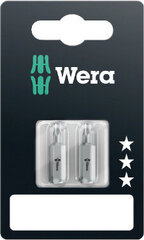 Насадки Wera standard, 2x T15 25 мм, 867/1 TORX®, розничная упаковка цена и информация | Механические инструменты | 220.lv