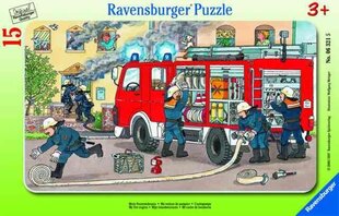 Пазл Ravensburger небольшой плитки 15 деталей Пожарная машина цена и информация | Пазлы | 220.lv