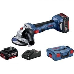 Bosch GWS 18V-7 akumulatora leņķa slīpmašīna + 2 x 4.0Ah, GAL 18V-40 cena un informācija | Bosch Instrumenti, darbarīki | 220.lv