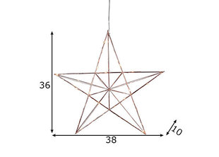 Zvaigznes formas lampa Line, hromēta cena un informācija | Ziemassvētku dekorācijas | 220.lv