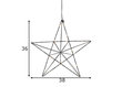Zvaigznes formas lampa Line, melna cena un informācija | Ziemassvētku dekorācijas | 220.lv