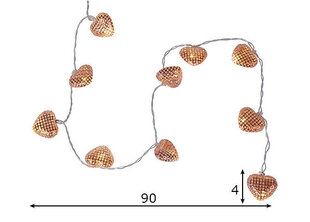 Гирлянда с сердечками, медный цвет цена и информация | Гирлянды | 220.lv