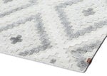 Narma austs vilnas paklājs MADONA, roku darbs, dabīgi baltā krāsā, 140 x 200 cm