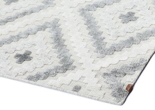 Narma austs vilnas paklājs MADONA, roku darbs, dabīgi baltā krāsā, 160 x 230 cm цена и информация | Ковры | 220.lv
