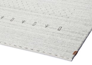 Narma austs vilnas paklājs TORNIO, roku darbs, dabīgi baltā krāsā, 160 x 230 cm цена и информация | Ковры | 220.lv