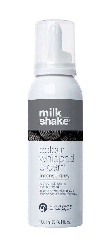Milkshake COLOUR WHIPPED CREAM Neskalojams tonējošs kopjošs putu balzams visiem matu tipiem 100 ml, Intense grey цена и информация | Matu krāsas | 220.lv
