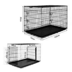 Клетка для собак, две двери, размер XXXL цена и информация | Переноски, сумки | 220.lv