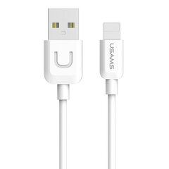 Универсальный силиконовый кабель данных и заряда Apple Lightning (MD818ZM/A) USB Usams U-TURN  1м, белый цена и информация | Кабели для телефонов | 220.lv