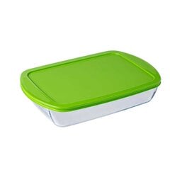 Форма для духовки с зеленой пластиковой крышкой 4,6 л цена и информация | Посуда для хранения еды | 220.lv