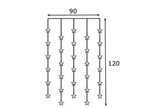 Gaismas aizkars Star 90×120 cm цена и информация | Гирлянды | 220.lv
