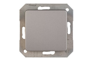Выключатель, 1-пoлюсный без рамки Металлик цена и информация | Электрические выключатели, розетки | 220.lv