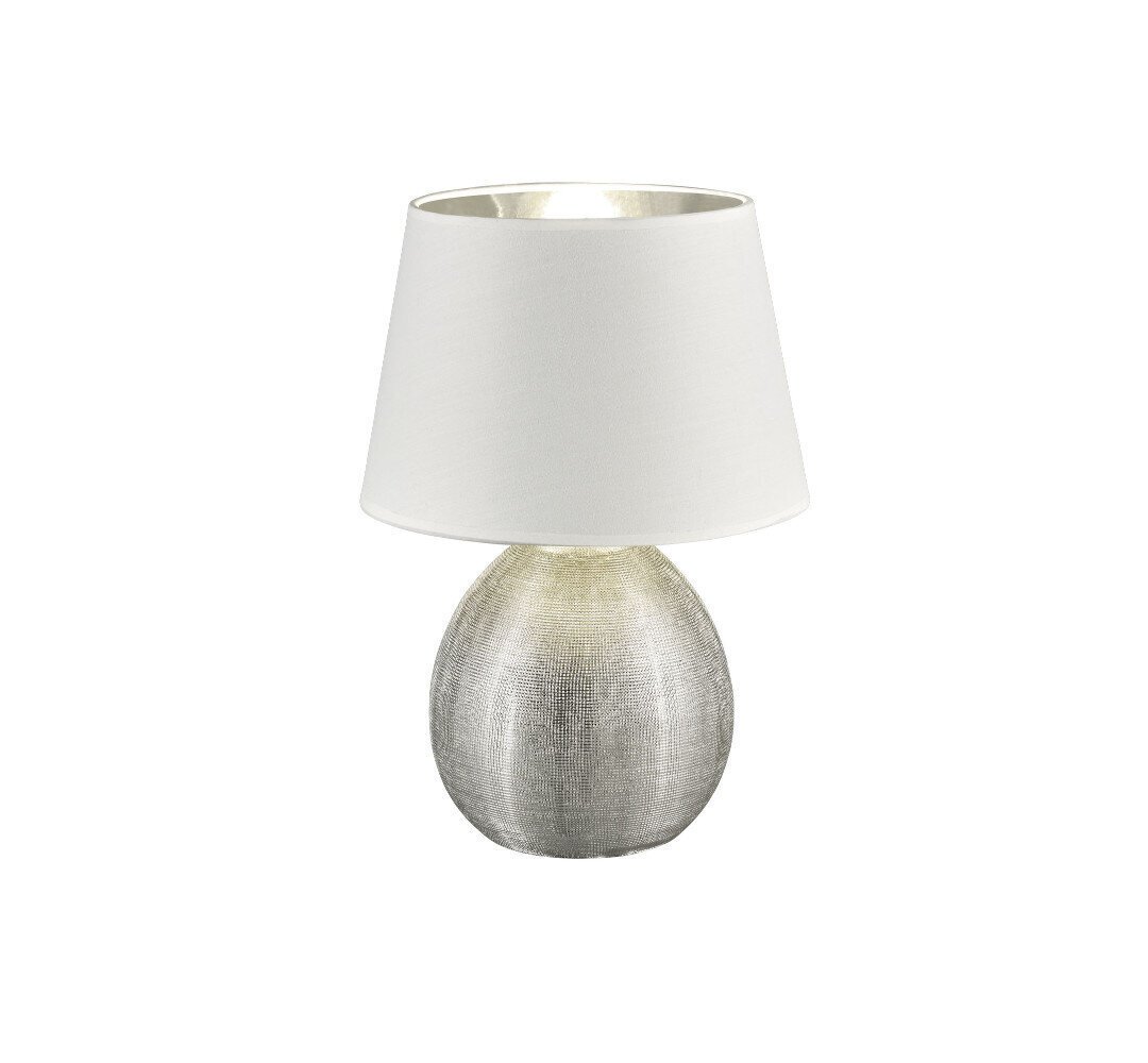 Galda lampa Luxor 1x E27, 35 cm, sudrabaina cena un informācija | Galda lampas | 220.lv