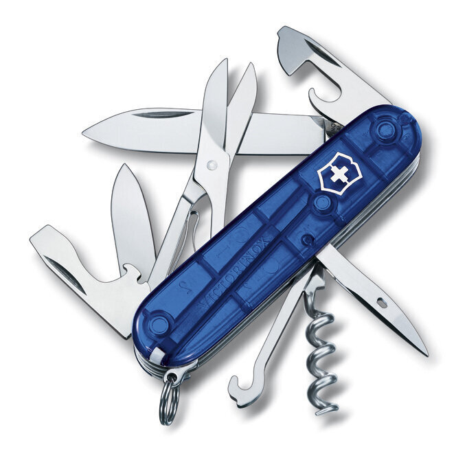 Victorinox kabatas nazis Climber, zils/caurspīdīgs цена и информация | Tūrisma naži, daudzfunkcionālie instrumenti | 220.lv