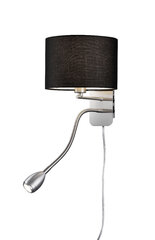 Sienas lampa Hotel E14 + LED, melna cena un informācija | Sienas lampas | 220.lv