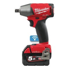 Аккумуляторный импульсный гайковерт Milwaukee M18 ONEIWP12-502X цена и информация | Шуруповерты, дрели | 220.lv