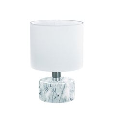 Galda lampa Orlando E27, balta цена и информация | Настольные светильники | 220.lv
