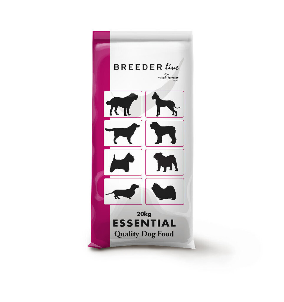 Suņu barība Euro Premium Breederline Essential, 20 kg cena un informācija | Sausā barība suņiem | 220.lv