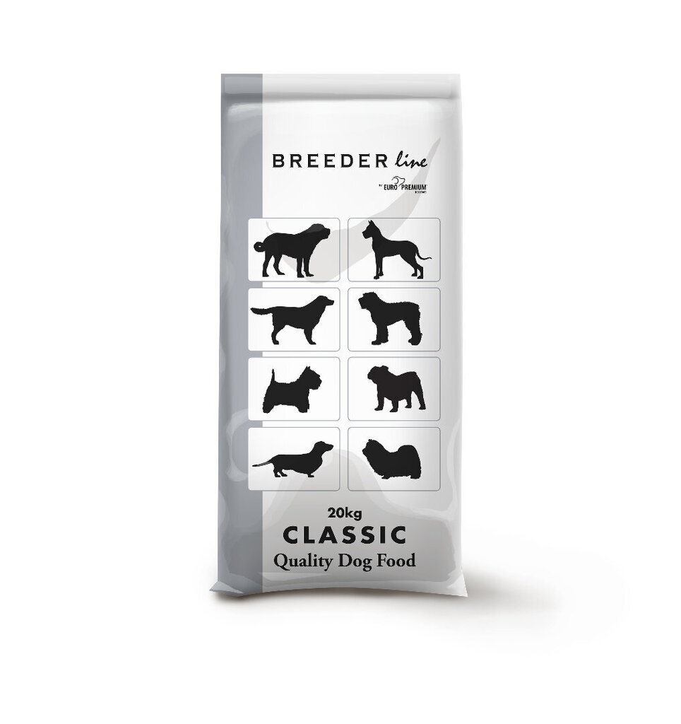 Suņu barība Euro Premium Breederline Classic, 20 kg cena un informācija | Sausā barība suņiem | 220.lv