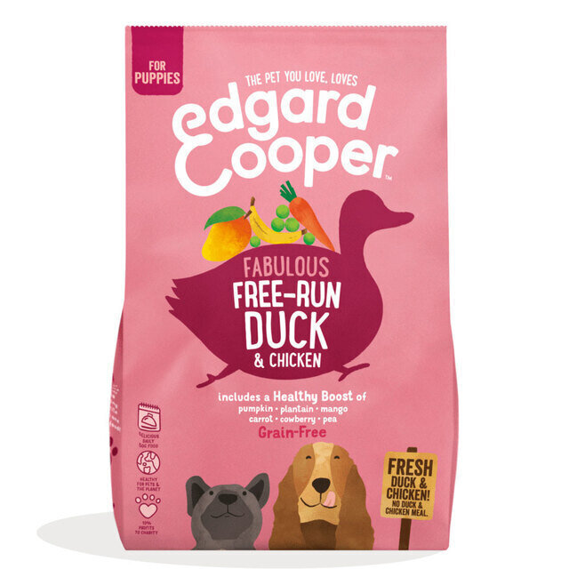 Barība kucēniem Edgard Cooper ar brīvībā audzētas pīles/vistas garšu, 7 kg cena un informācija | Sausā barība suņiem | 220.lv