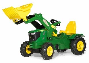 John Deere 6210R pedāļu traktors ar frontālo iekrāvēju cena un informācija | Rotaļlietas zēniem | 220.lv