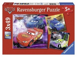 Ravensburger puzle 3*49 gab. Cars цена и информация | Пазлы | 220.lv